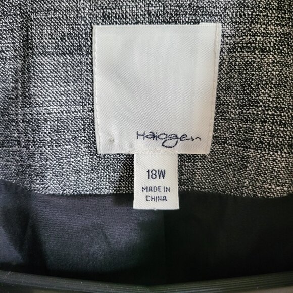 Halogen 3 Button Womens Blazer Gray Black Plus Size 18W Career Workwear Business - Picture 6 of 7